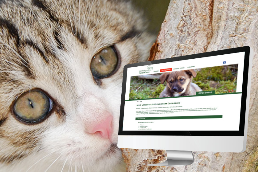 Neue Webseite der Tierarztspraxis Heidi Kloss in Urbach online